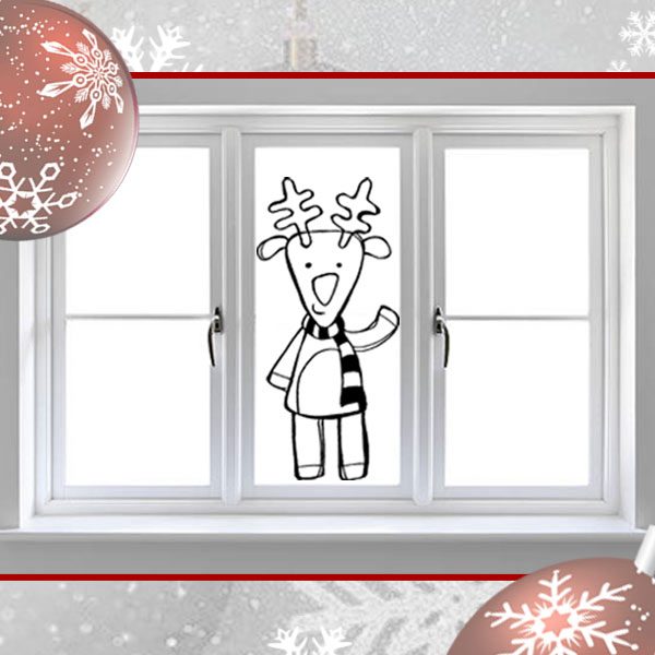 reindeer window sticker