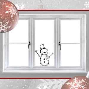 Snowman window sticker