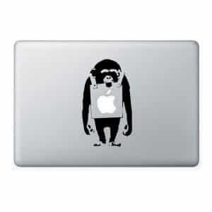 banksy monkey macbook sticker