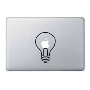 light bulb macbook vinyl decal