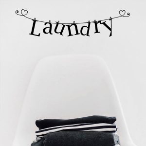 laundry washing line vinyl decal