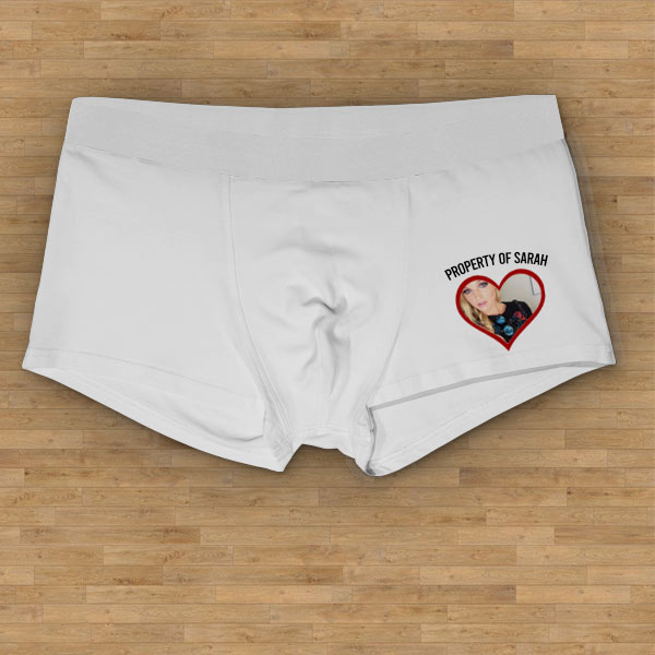 property of picture boxer shorts