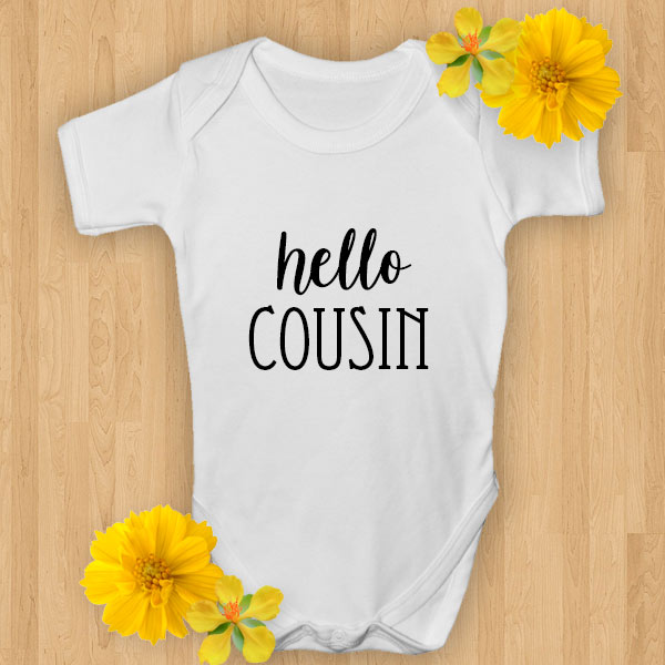 hello cousin baby suit