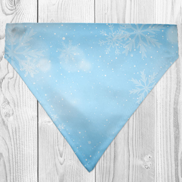 blue snowflake dog bandana