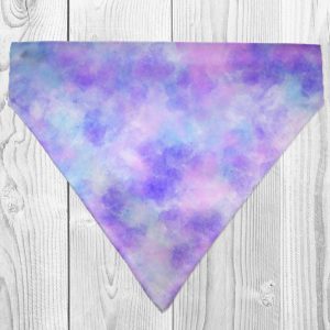 purple pastel tie dye dog bandana