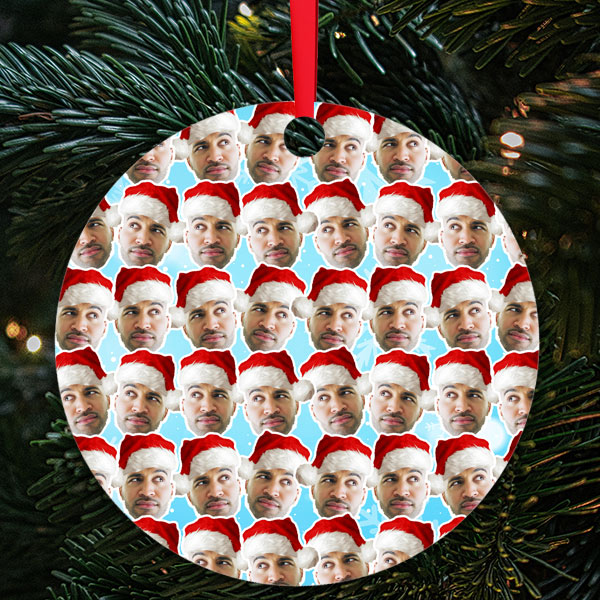 funny face christmas bauble