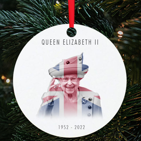 queen elizabeth christmas bauble