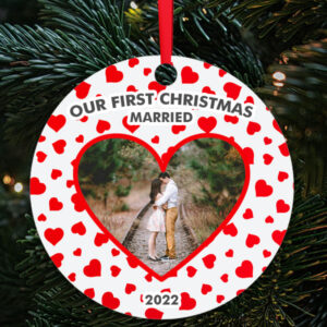 first christmas married christmas bauble