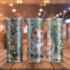 cute happy hamster 20oz skinny tumbler with straw